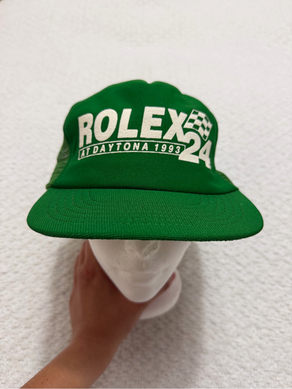 Vintage 1993 Rolex Daytona 24 Green Trucker Hat Made In Usa